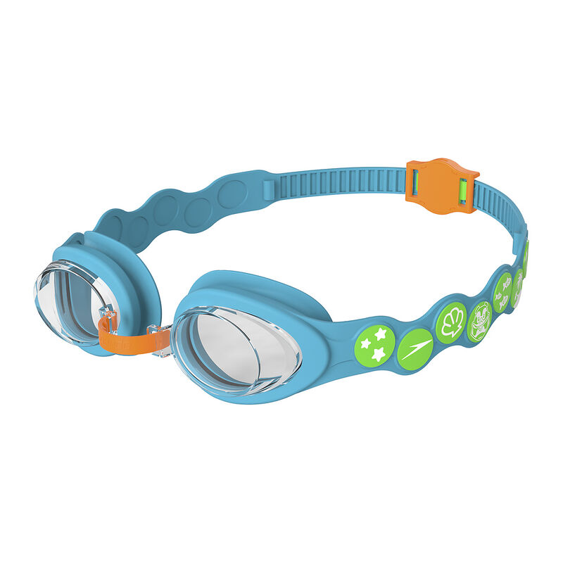 Infant Spot Goggle, Azure Blue/Fluro Green/Fluro Orange/Clear, hi-res image number 3