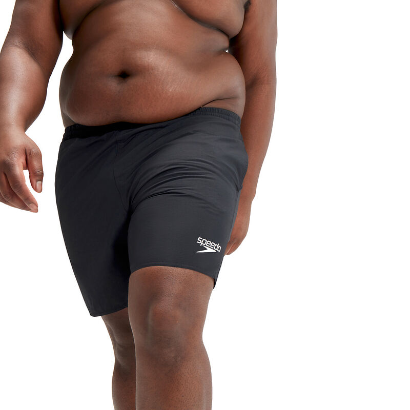 Mens Plus Size Essential 16" Watershort, Black, hi-res image number 5