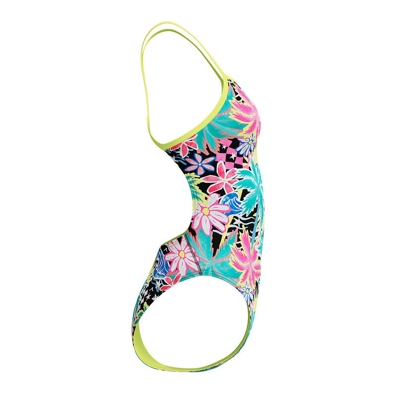 Printed V-Back 2.0 One Piece, Tropicana- Black, hi-res image number 8