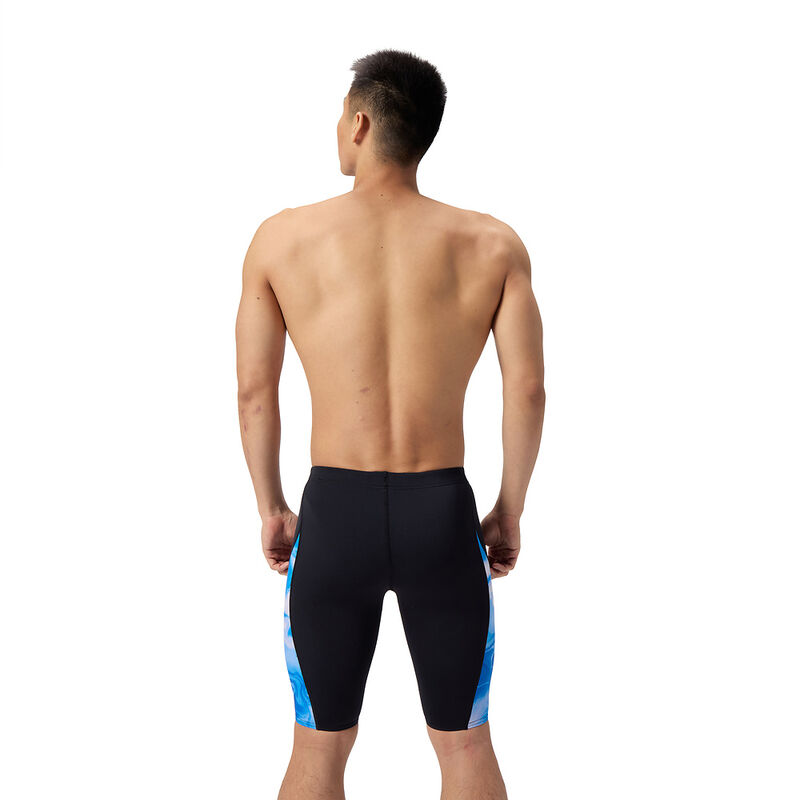 Printed Side Spliced Jammer, Ocean Wash- Black, hi-res image number 3