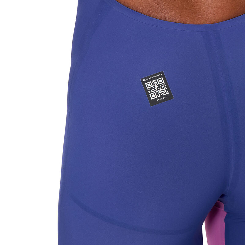 Womens LZR Valor 2.0 Openback Kneeskin, Noble Navy/Neon Jelly, hi-res image number 6