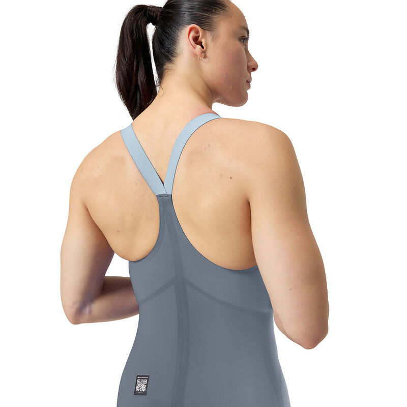 Womens Fastskin LZR Pure Valor 2.0 Closedback Kneeskin, Grey Lead/Acadia Blue, hi-res image number 6