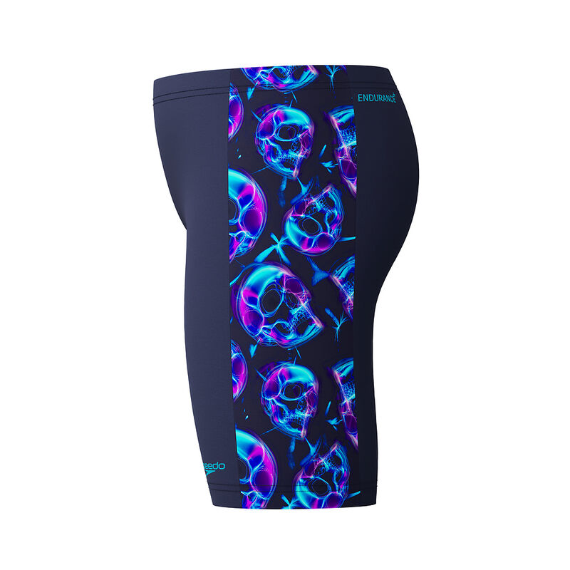 Junior Boys Allover Print Panel Jammer, Peacoat/Mayan Blue, hi-res image number 7