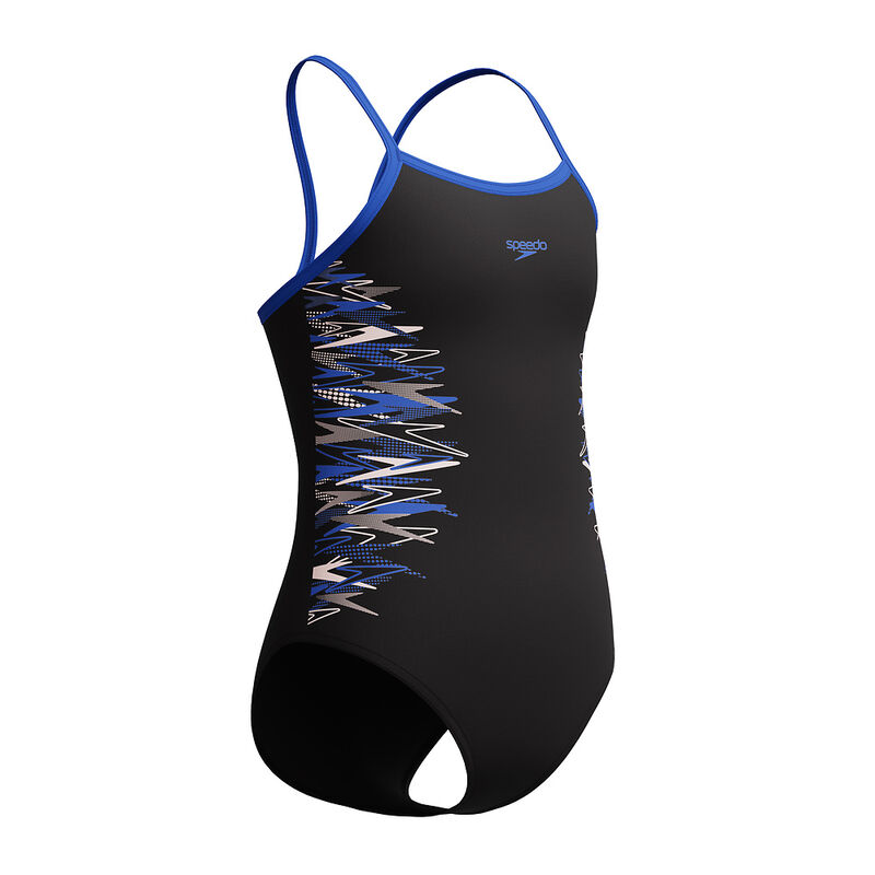 Junior Girls Duo Logo Placement Thinstrap Muscleback One Piece