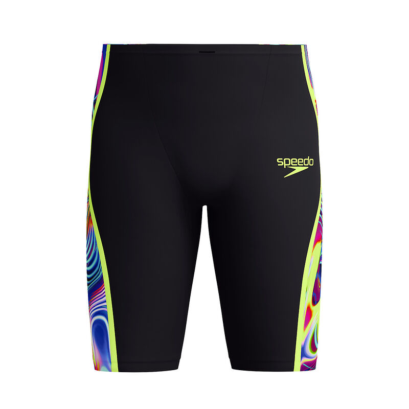 Mens Fastskin LZR Pure Intent 2.0 High Waist Jammer, Black/Molten Blur/Hyper Yellow, hi-res image number 7