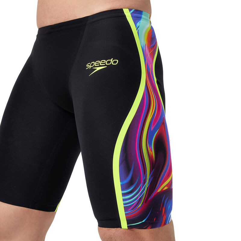 Mens Fastskin LZR Pure Intent 2.0 Jammer, Black/Molten Blur/Hyper Yellow, hi-res image number 6