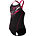 Junior Girls Medley Logo Medalist One Piece, Anthracite/Margarita Pink, swatch
