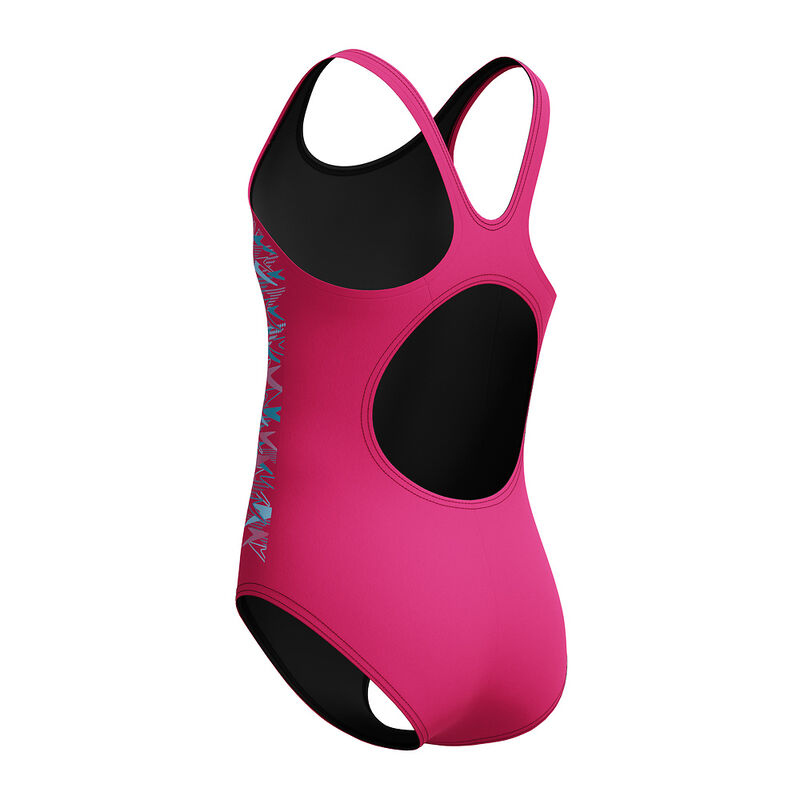Junior Girls Duo Logo Placement Muscleback One Piece, Margarita Pink/Mayan Blue, hi-res image number 6