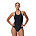 Womens Colourblock Racerback One Piece, Anthracite/White, swatch