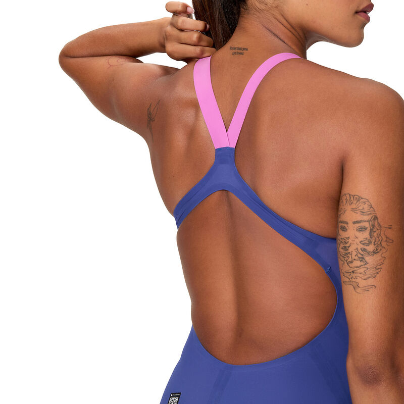 Womens LZR Valor 2.0 Openback Kneeskin, Noble Navy/Neon Jelly, hi-res image number 5