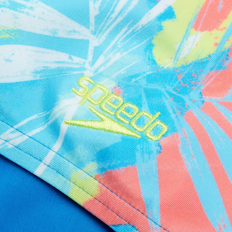 Junior Boys Digital Allover V Aquashort, Blue/Red, hi-res image number 3