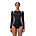 Womens Colourblock Long Sleeve Zip Back One Piece, Anthracite, swatch