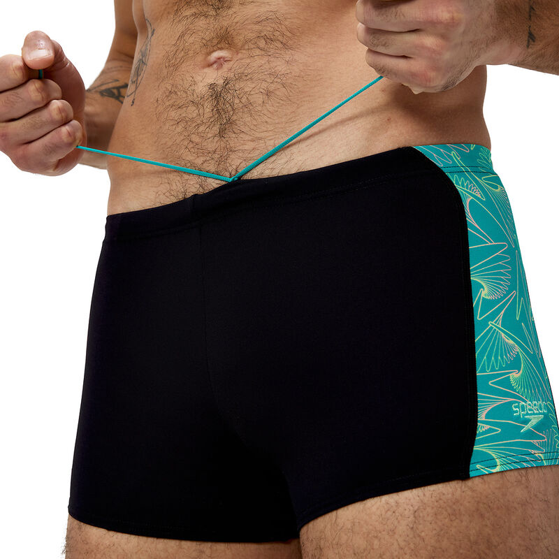 Mens HyperBoom Panel Aquashort, Black/Turquoise Gem, hi-res image number 4