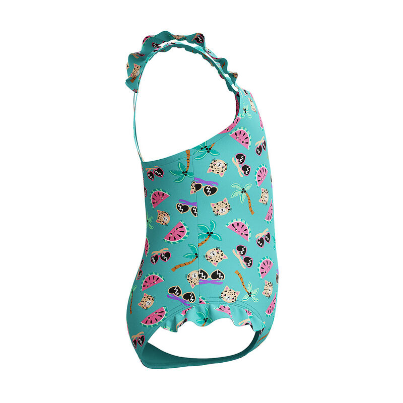 Toddler Girl Digital Frill Thinstrap Swimsuit One Piece