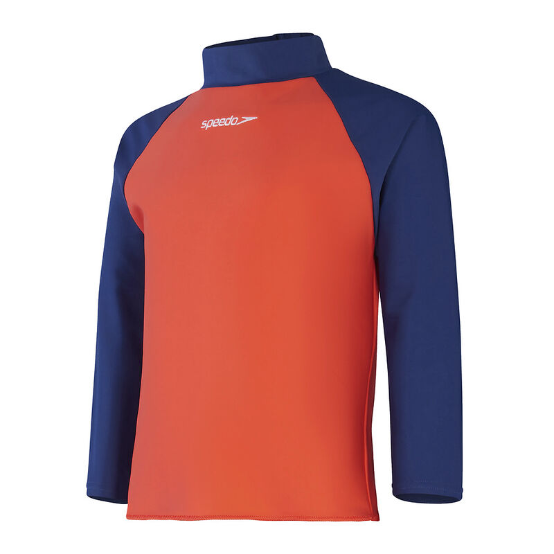 Toddler Unisex Essential Rash Top, Harmony Blue/Coral, hi-res image number 7