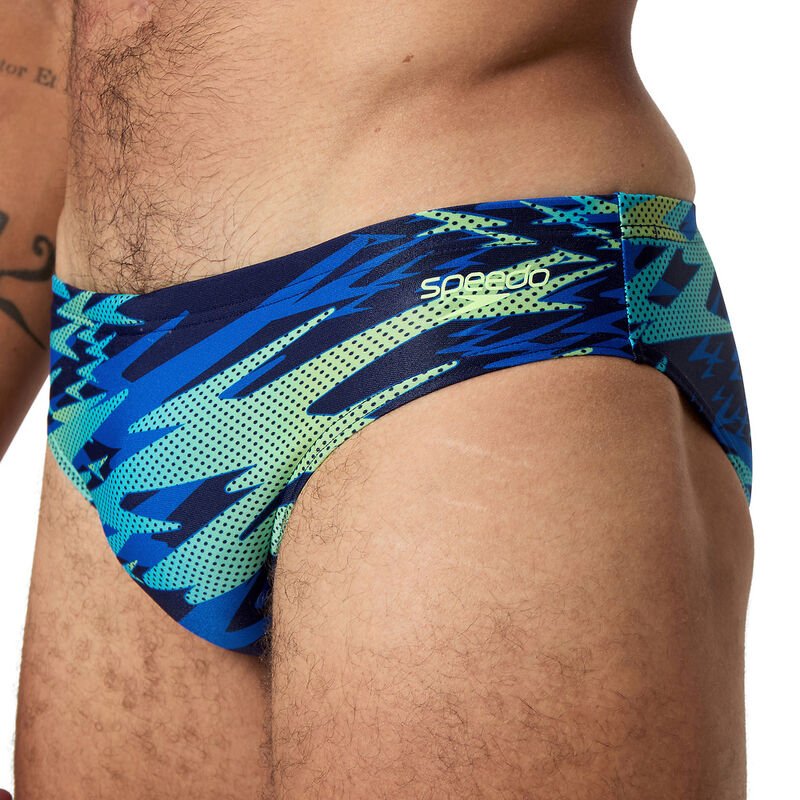 Mens Print 7cm Brief, Peacoat/Deep Sapphire, hi-res image number 4