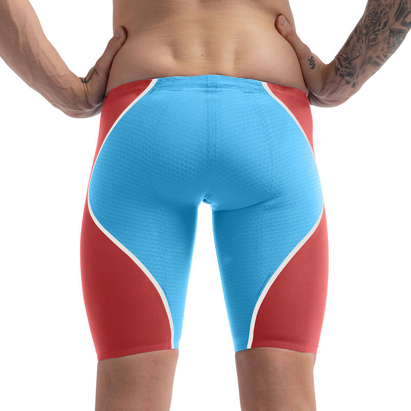 Mens Fastskin LZR Pure Intent 2.0 Jammer, Picton Blue/Flame Red/Snow Reflective, hi-res image number 4