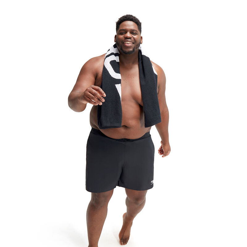 Mens Plus Size Essential 16" Watershort, Black, hi-res image number 4