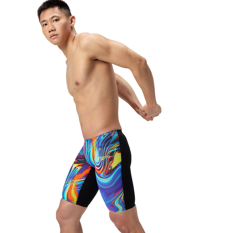 Mens Fastskin LZR Pure Valor 2.0 Jammer, Black/Molten Blur, hi-res image number 3