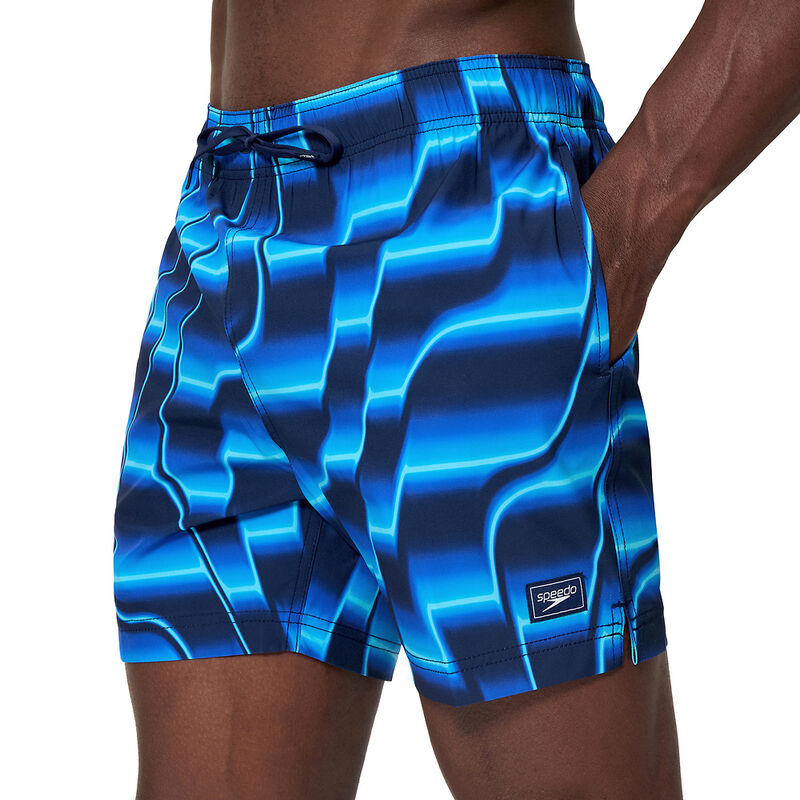 Mens Print Redondo Edge Volley 16" Watershort, Peacoat/Perwinkle, hi-res image number 5