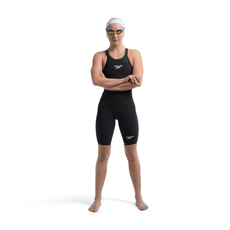 Womens Fastskin LZR Pure Valor 2.0 Openback Kneeskin, Black, hi-res image number 4