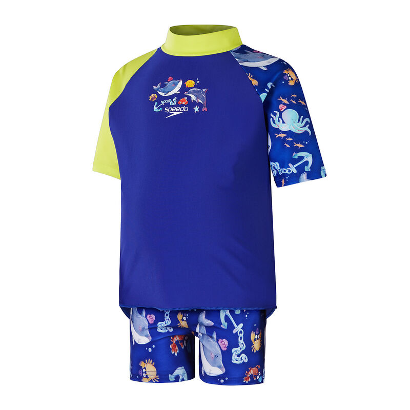 Infant Boys Digital Short Sleeve Rash Top Set