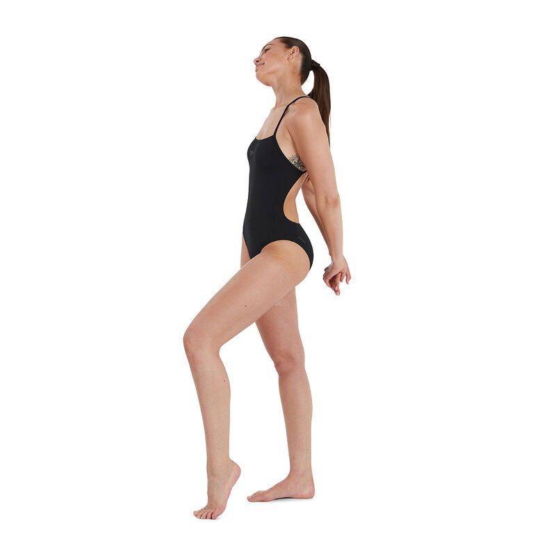 Womens Endurance+ Thinstrap One Piece, Black, hi-res image number 5