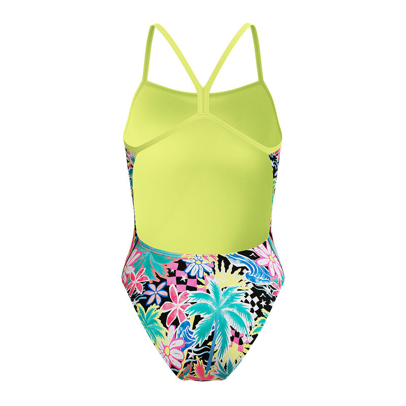 Printed V-Back 2.0 One Piece, Tropicana- Black, hi-res image number 9
