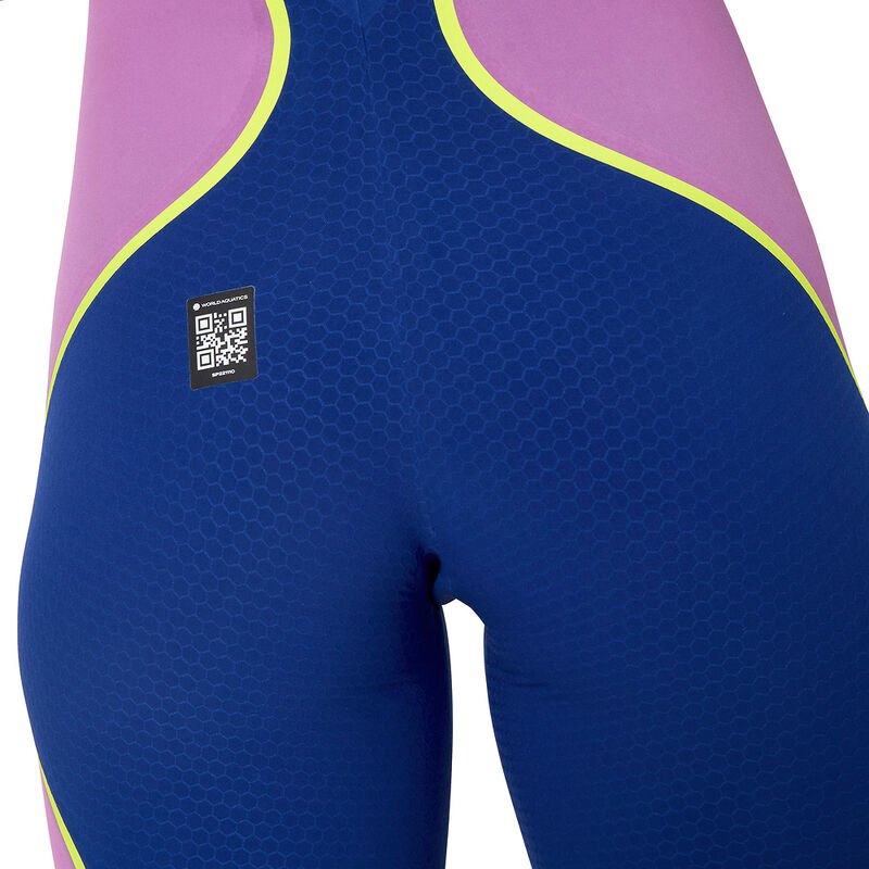 Womens LZR Intent 2.0 Closedback Kneeskin, Noble Navy/Neon Jelly/Hyper Yellow, hi-res image number 6
