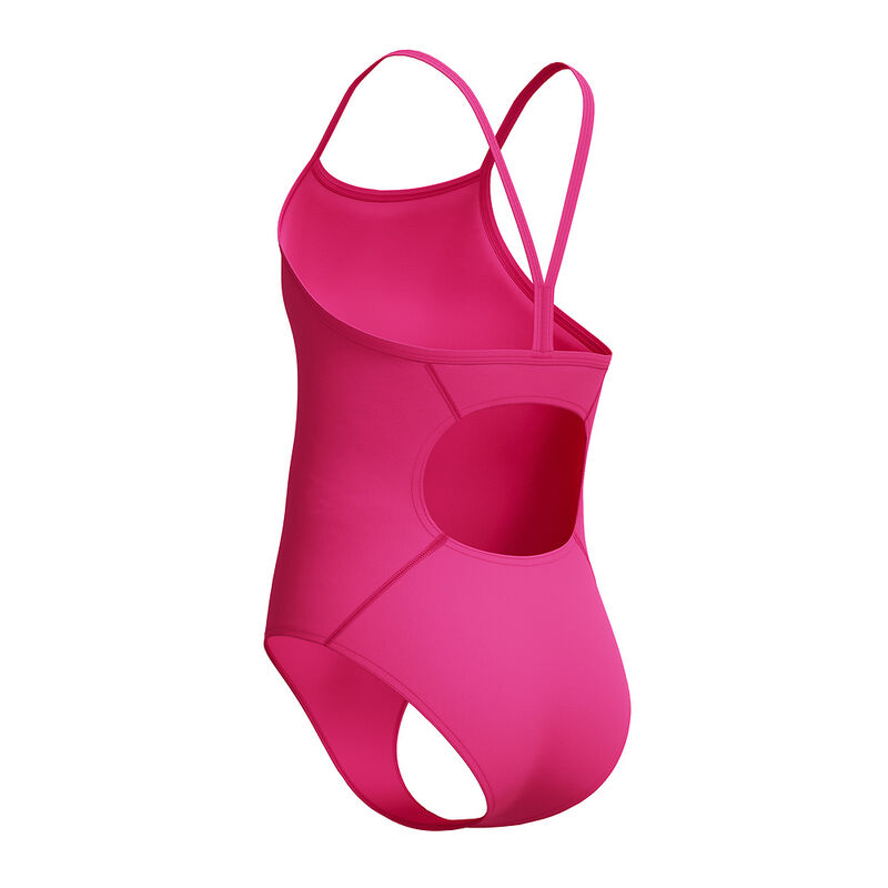 Junior Girls Classic Logo One Piece, Margarita Pink, hi-res image number 6