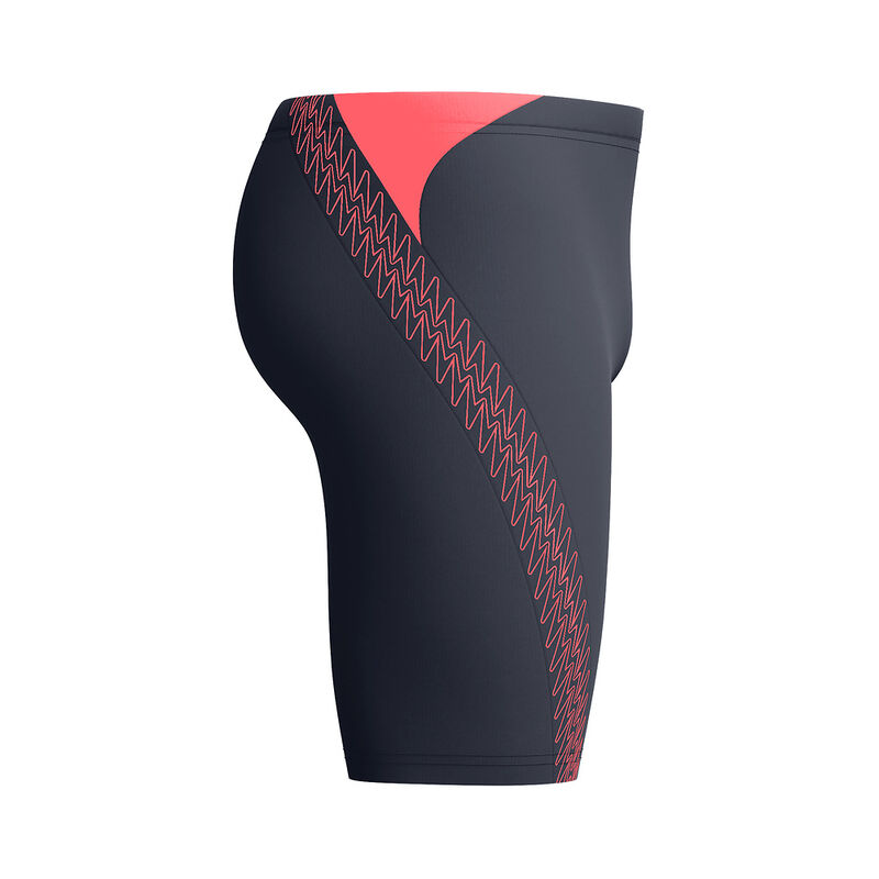 Mens Hyperboom Splice Jammer, Grey Lead/Neon Coral, hi-res image number 9
