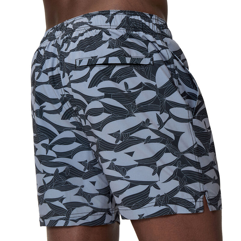 Mens Print Redondo Edge Volley 16" Watershort, Anthracite/Grey Lead, hi-res image number 4