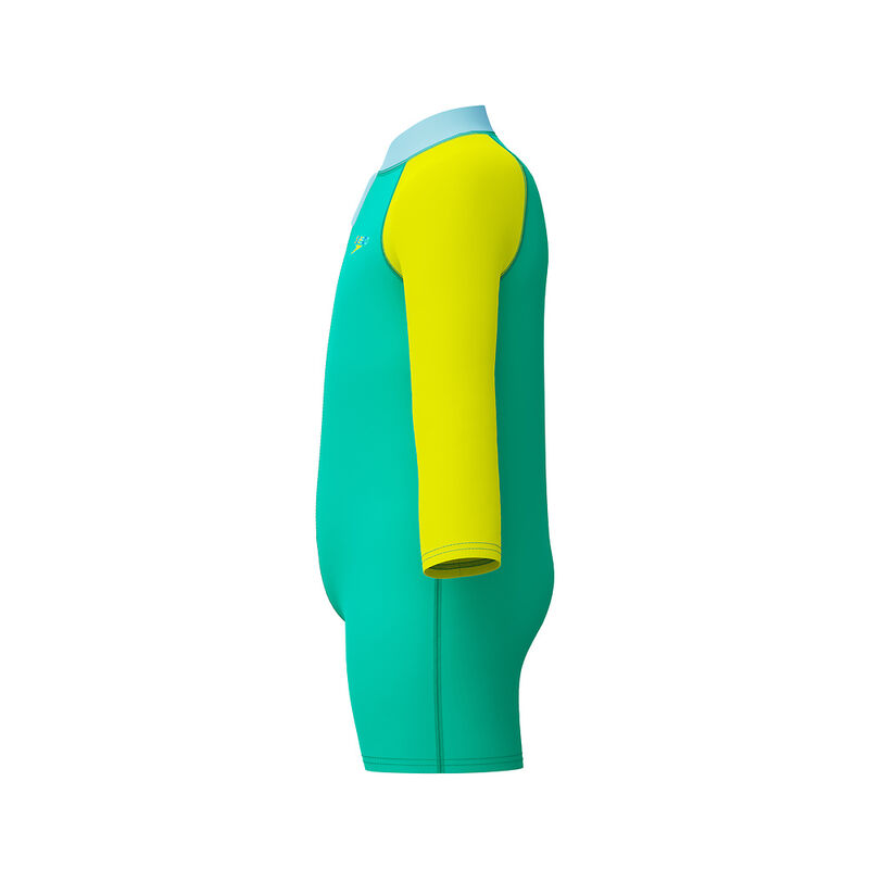 Toddler Long Sleeve Zip Sunsuit, Marine Teal, hi-res image number 7