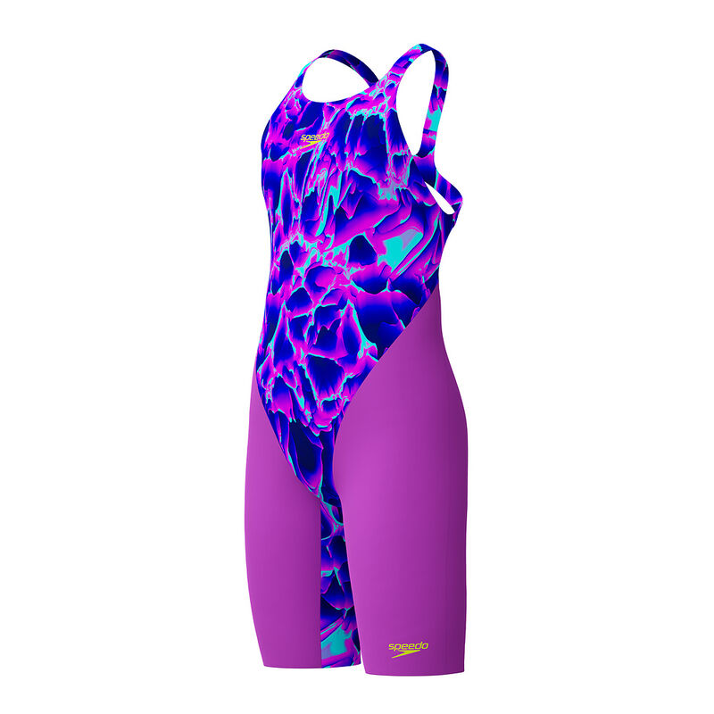Junior Girls Fastskin End+ Kneeskin, Cave  Current/Neon Jelly, hi-res image number 8