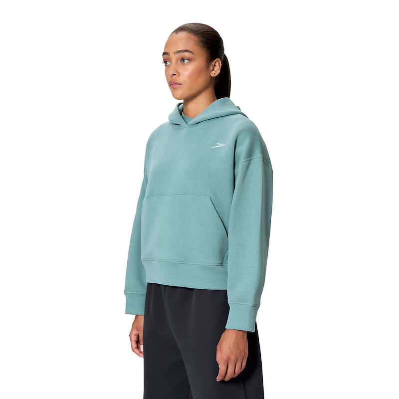 Womens Pro Fleece Hoodie, Storm Green, hi-res image number 3