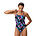 Printed V-Back 2.0 One Piece, Glitchy Garden/Black, swatch