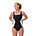 Womens Contour One Piece, Anthracite/White, swatch
