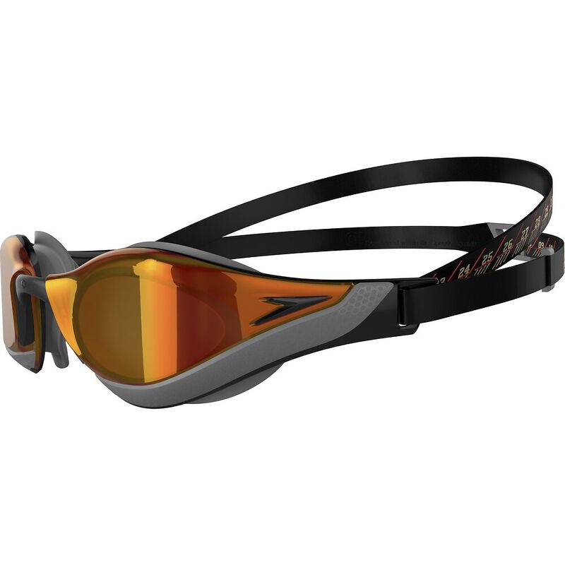 Adult Fastskin Pure Focus Mirror Goggle, Black/Cool Grey/Fire Gold, hi-res image number 3