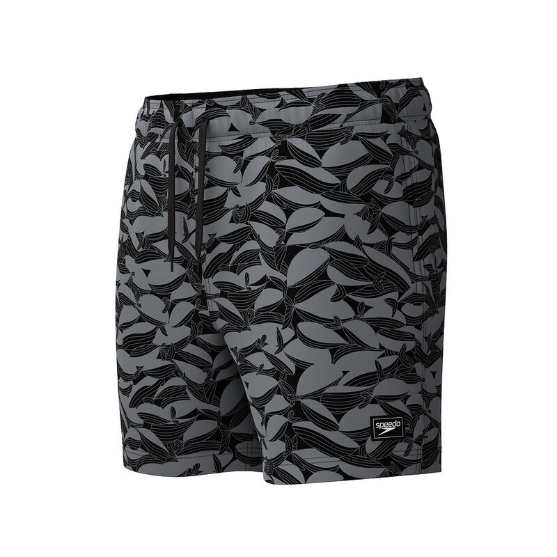 Mens Print Redondo Edge Volley 16" Watershort, Anthracite/Grey Lead, hi-res image number 9