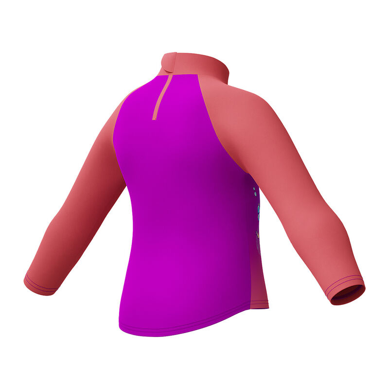 Toddler Girls Digital Long Sleeve Rash Top, Coral Sands, hi-res image number 4