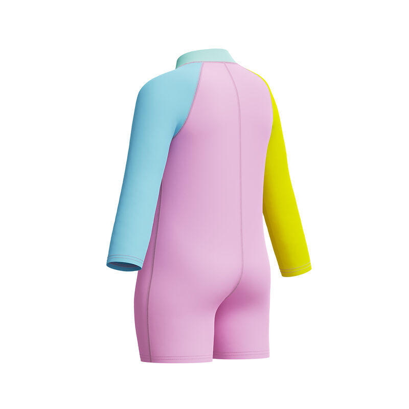 Toddler Girls Long Sleeve Zip Sunsuit, Strawberry Crepe, hi-res image number 6