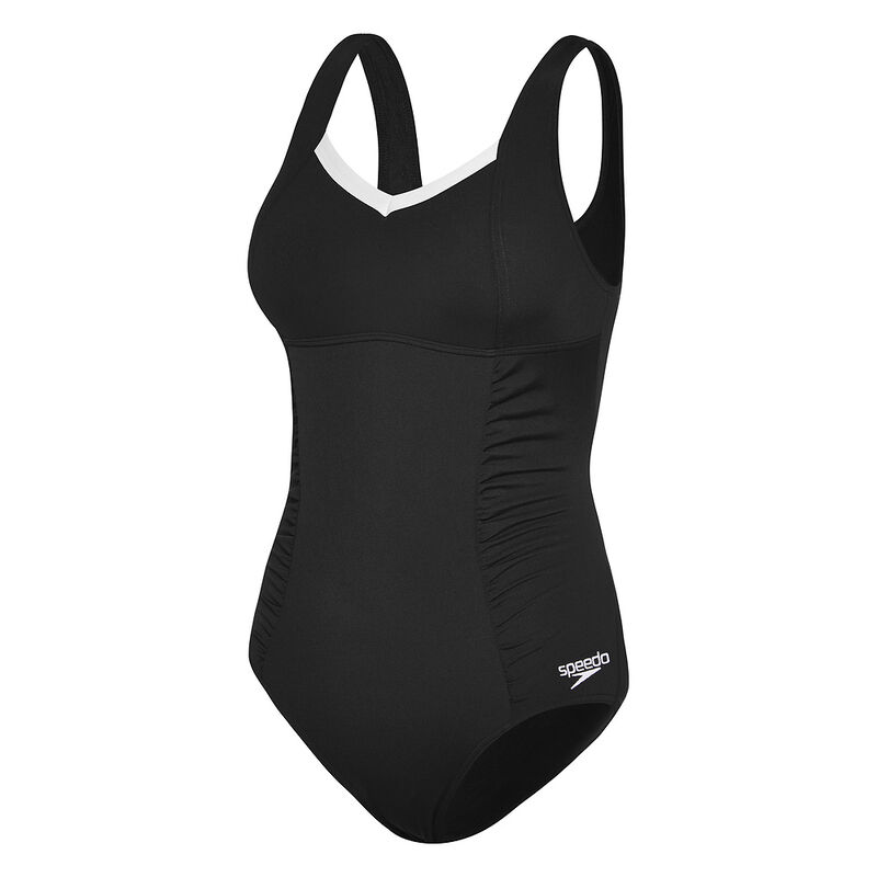 Womens Contour Motion One Piece AF, Black/White, hi-res image number 3