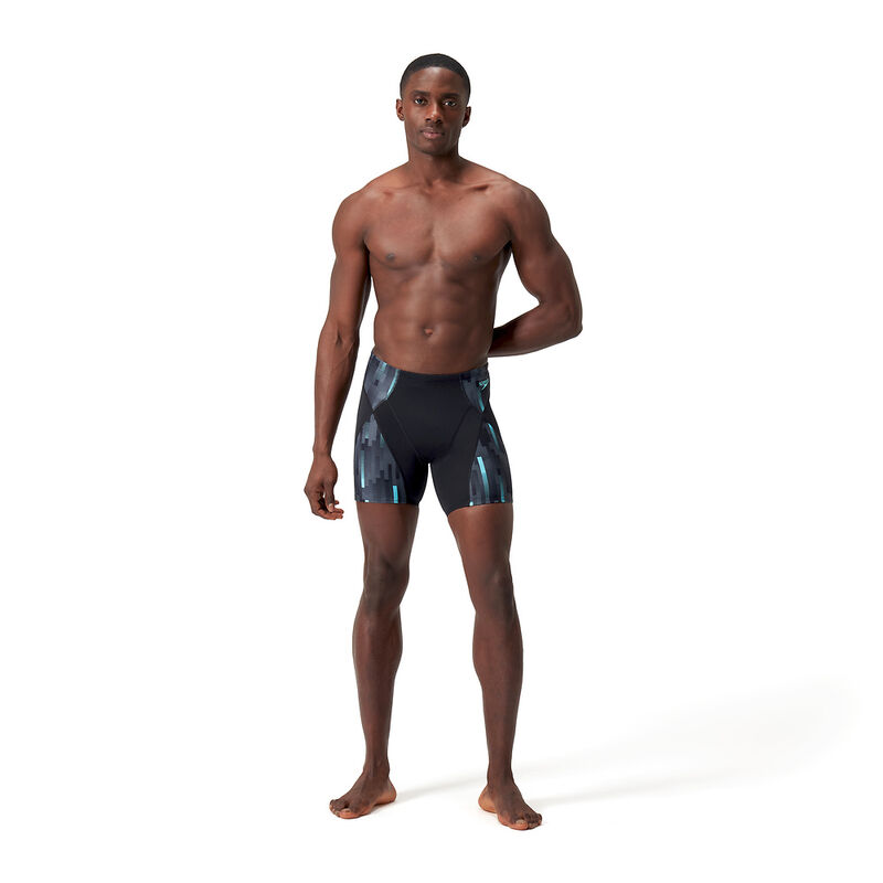 Mens END+ MAX Compression Mid Jammer, Black/Usa Charcoal/Marine, hi-res image number 6