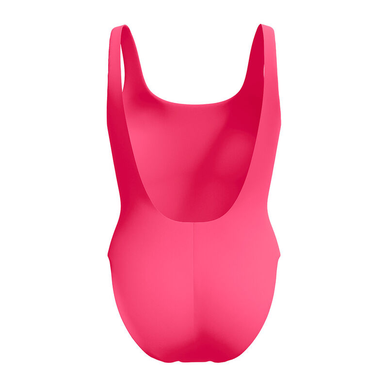 Womens Logo Deep U-Back One Piece, Raspberry Fill, hi-res image number 7