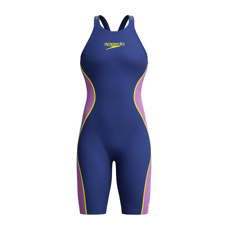Womens LZR Intent 2.0 Closedback Kneeskin, Noble Navy/Neon Jelly/Hyper Yellow, hi-res image number 7