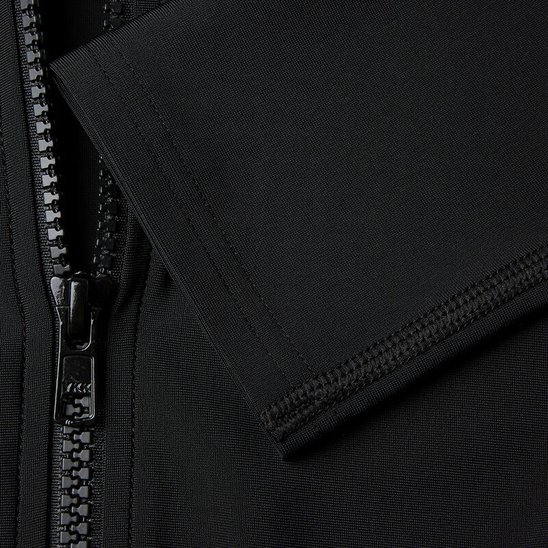 Womens Zip Long Sleeve Top, Black/White, hi-res image number 7