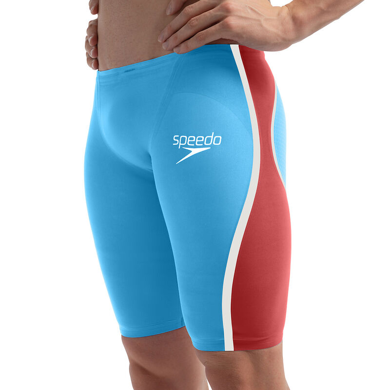 Mens Fastskin LZR Pure Intent 2.0 Jammer, Picton Blue/Flame Red/Snow Reflective, hi-res image number 6