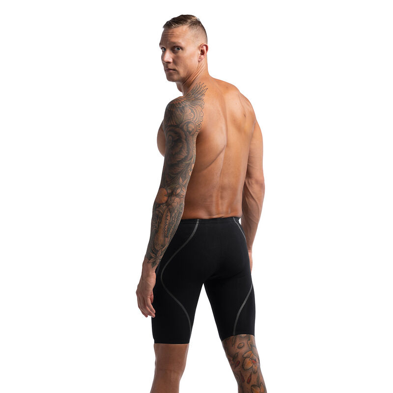 Mens Fastskin LZR Pure Intent 2.0 Backstroke Edition High Waist Jammer, Black/Iridescent, hi-res image number 3