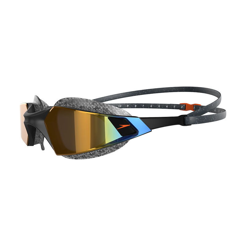 Adult Aquapulse Pro Mirror Goggle, Oxid Grey/Black/Orange Gold, hi-res image number 3