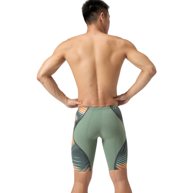 Mens Fastskin LZR Pure Intent 2.0 High Waist Jammer, Country Green/Nectarine/Iridescent, hi-res image number 3